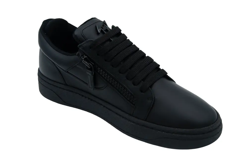 Erkek Siyah Yan Fermuar Detaylı Sneaker