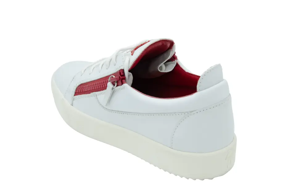 Erkek Kırmızı Fermuar Detaylı Sneaker