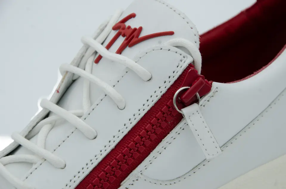 Erkek Kırmızı Fermuar Detaylı Sneaker