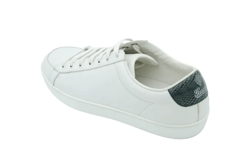 Erkek Beyaz Timsah Desenli Sneaker