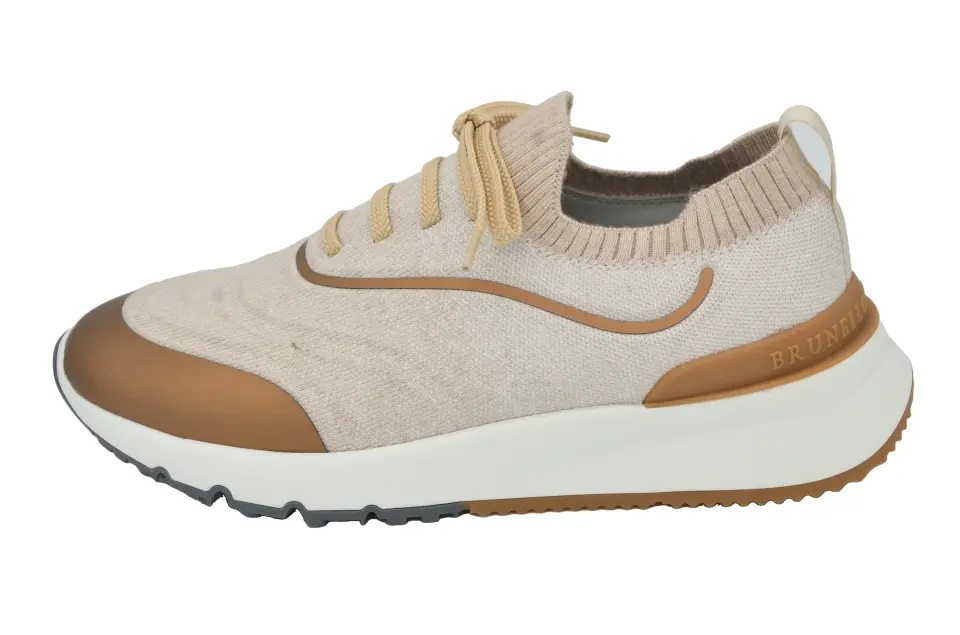 Brunello Cucinelli Bej Kahve Erkek Sneaker