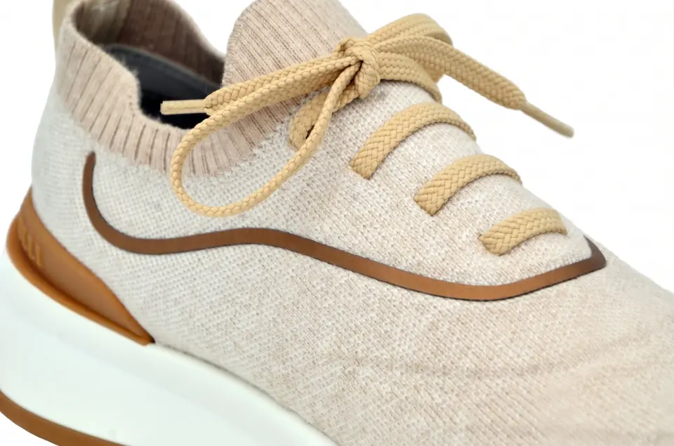 Brunello Cucinelli Bej Kahve Erkek Sneaker
