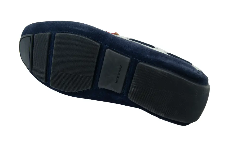 Erkek Lacivert Kırmızı Loafer