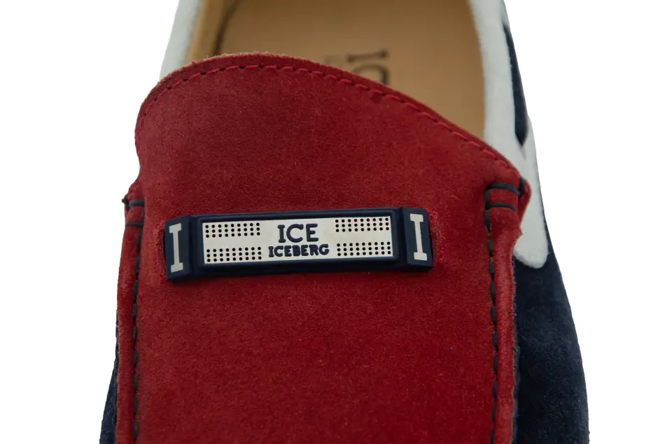 Erkek Lacivert Kırmızı Loafer