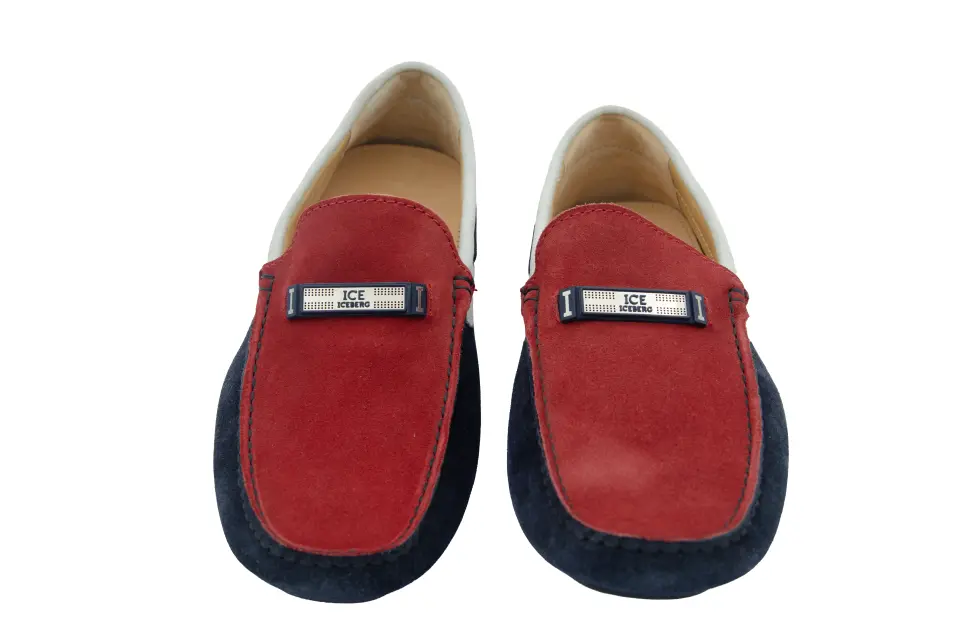 Erkek Lacivert Kırmızı Loafer