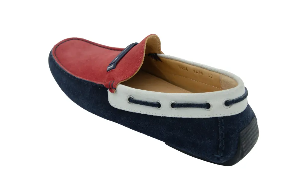 Erkek Lacivert Kırmızı Loafer