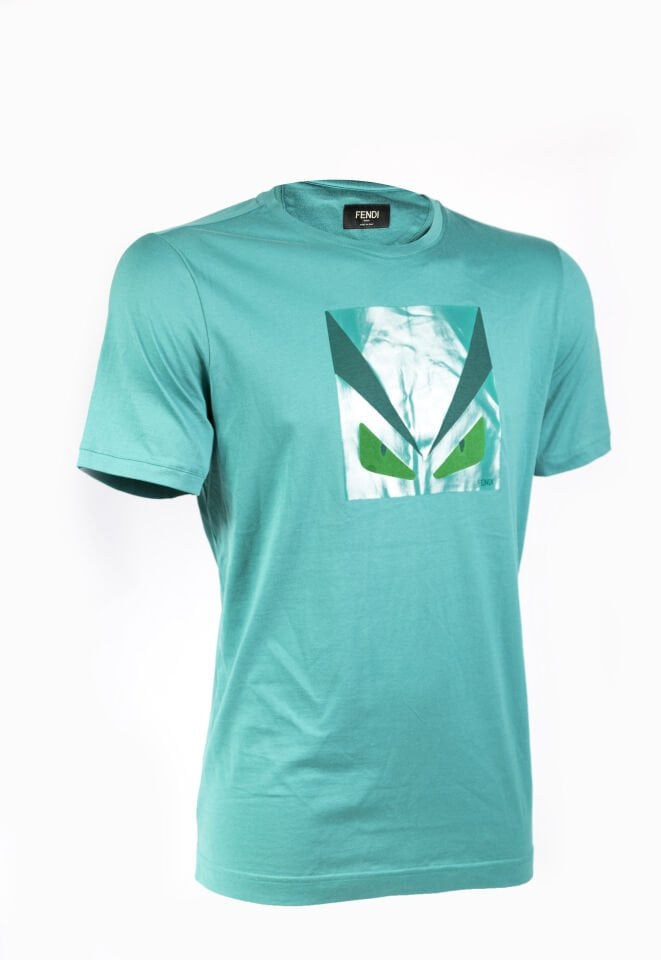 Erkek Yeşil Bag Bugs Baskılı T-Shirt