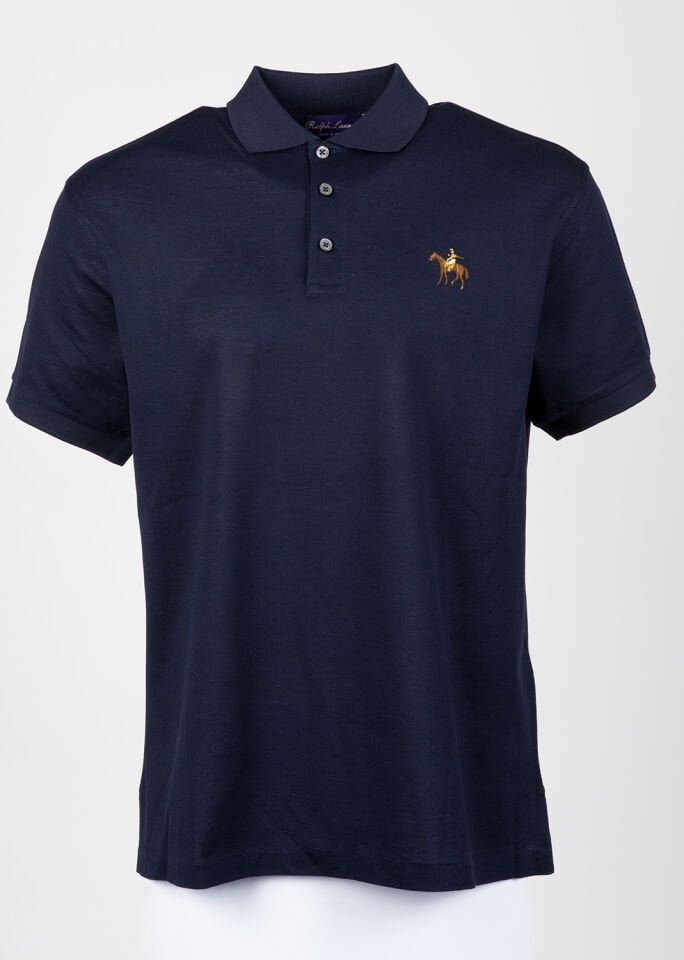 Purple Label Erkek Lacivert Ribanalı Kollu Polo Yaka T-Shirt