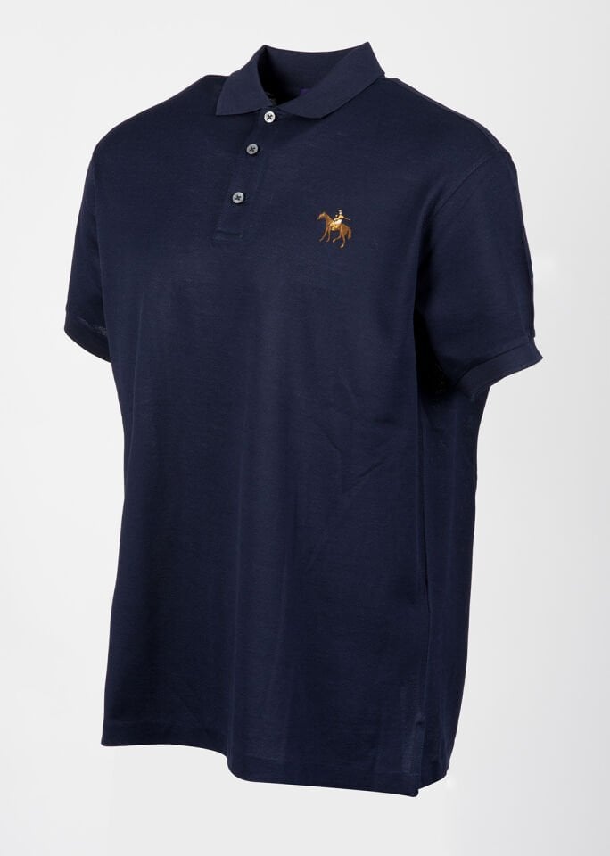 Purple Label Erkek Lacivert Ribanalı Kollu Polo Yaka T-Shirt