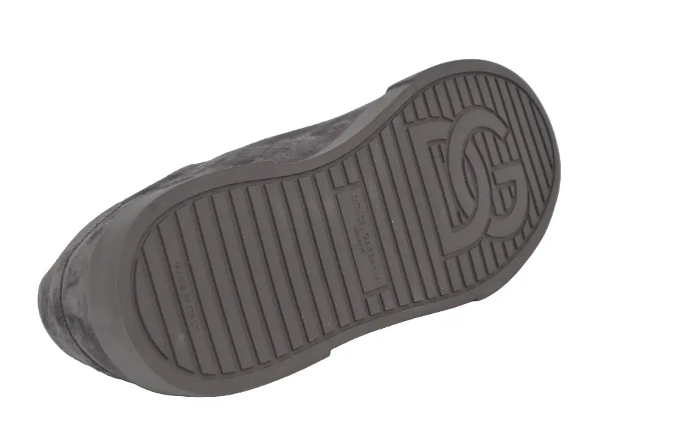 Dolce&Gabbana Portofino Gri Logo Detay Erkek Süet Sneaker