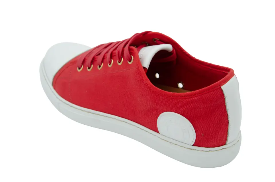 Erkek Kırmızı Beyaz Kanvas Sneaker