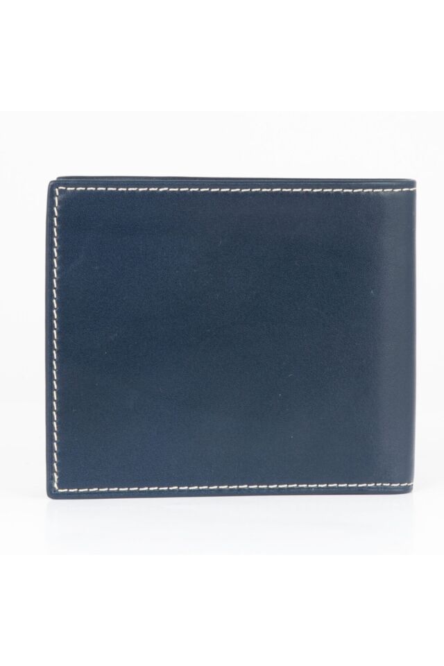 Unisex Lacivert Deri Cüzdan
