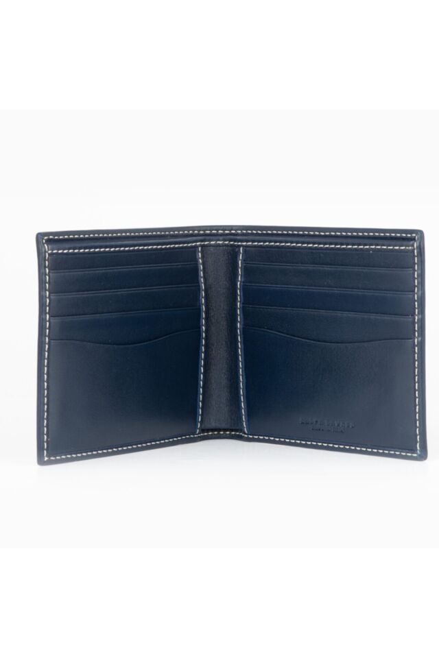 Unisex Lacivert Deri Cüzdan