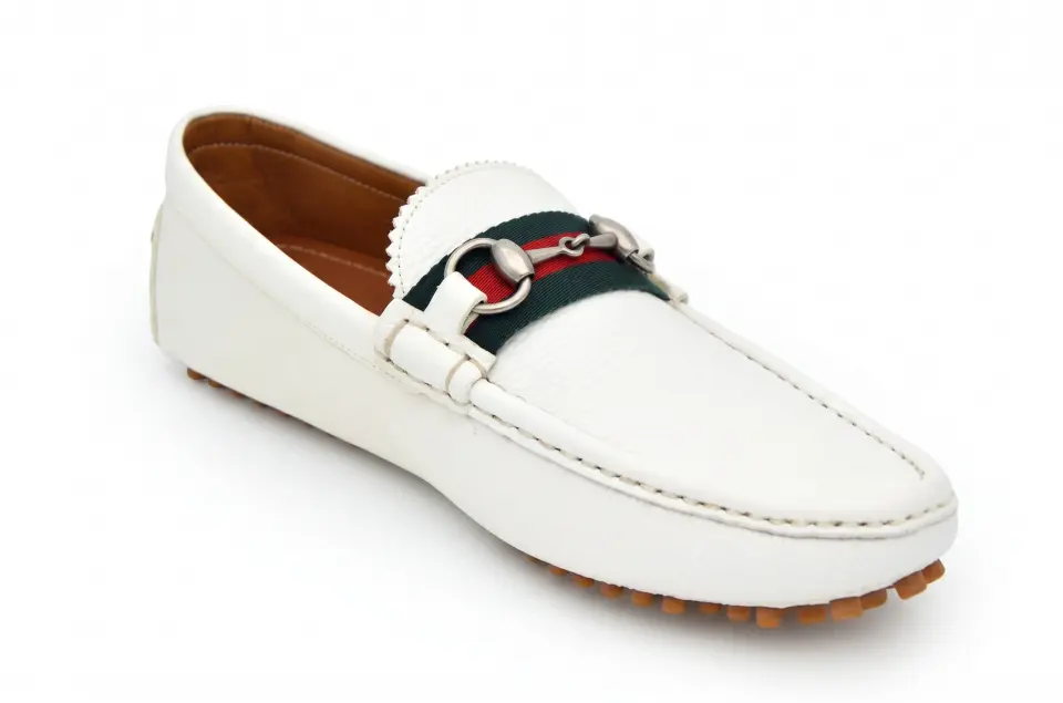 Gucci Erkek Beyaz Loafer