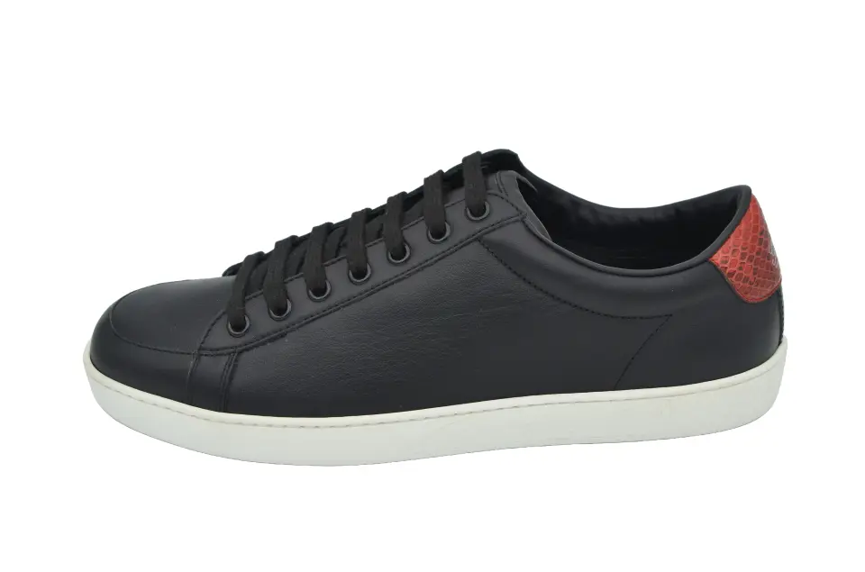 Gucci Erkek Siyah Timsah Desenli Sneaker