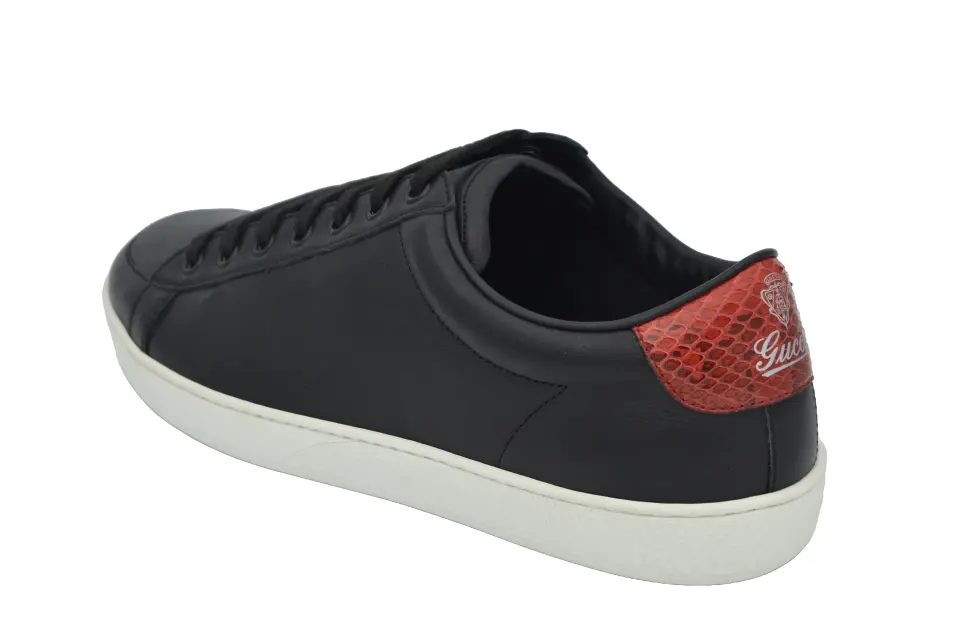 Gucci Erkek Siyah Timsah Desenli Sneaker