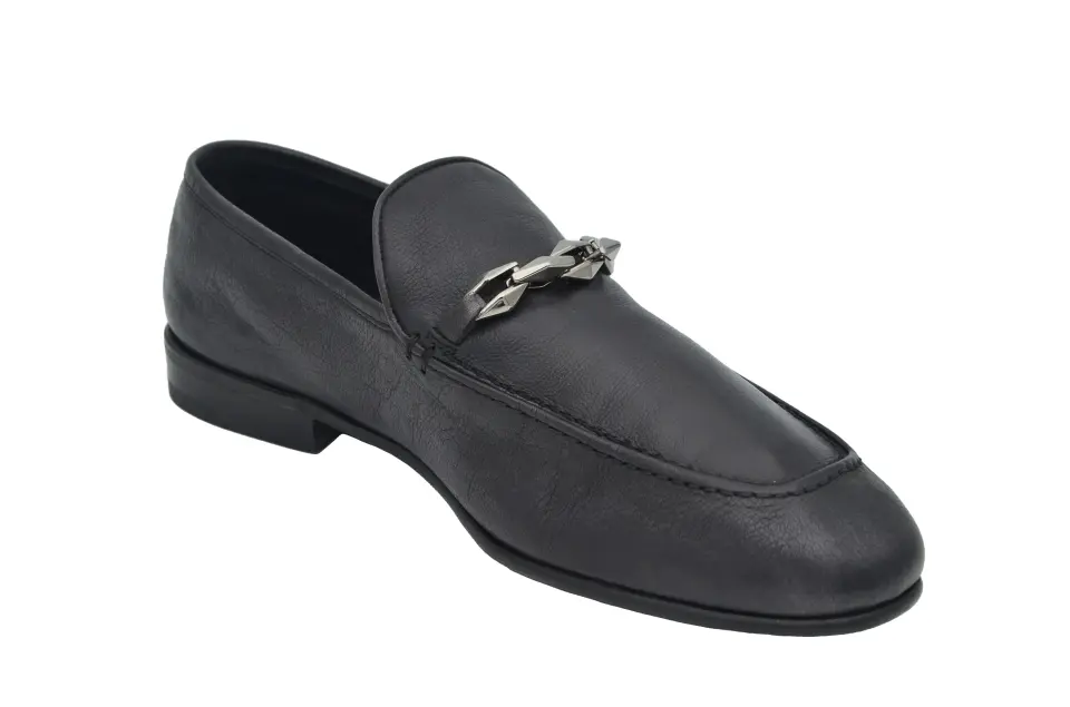 Jimmy Choo Siyah Erkek Deri Loafer