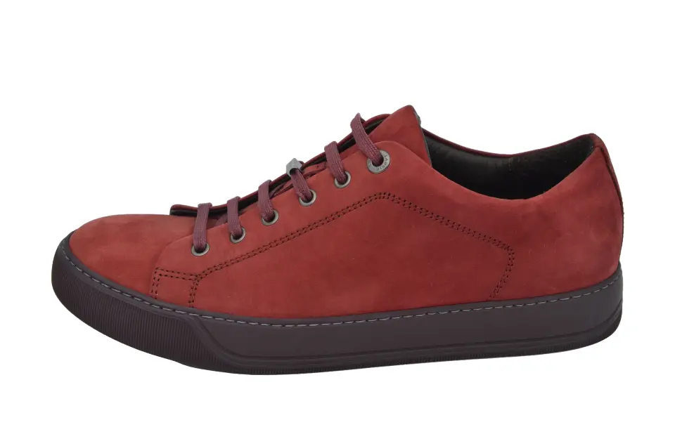 Lanvin Bordo Erkek Deri Sneaker
