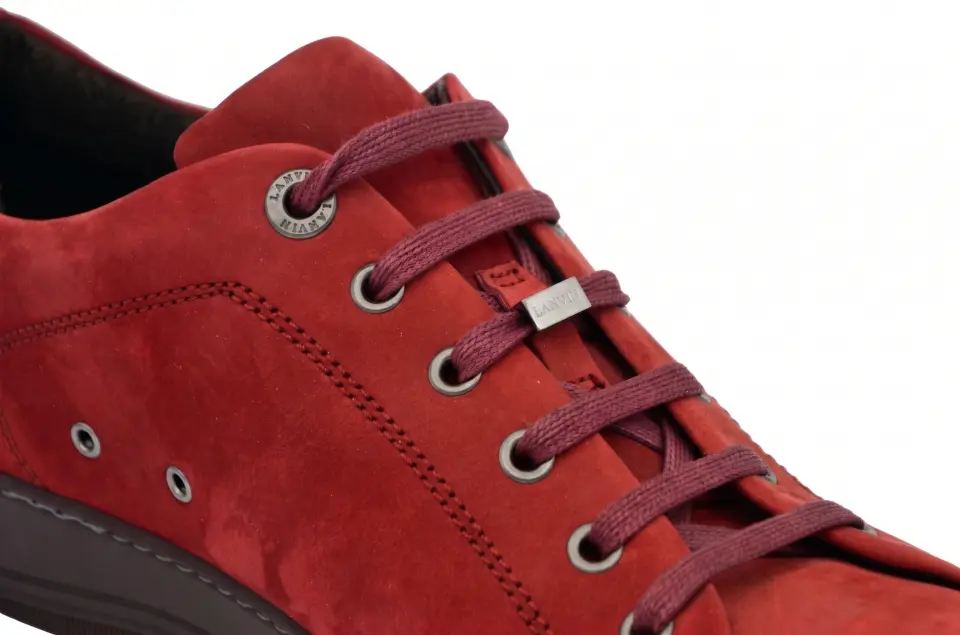 Lanvin Bordo Erkek Deri Sneaker