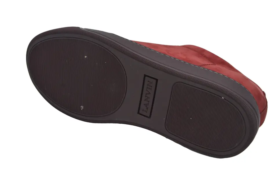 Lanvin Bordo Erkek Deri Sneaker