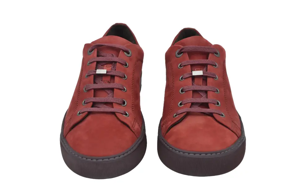 Lanvin Bordo Erkek Deri Sneaker