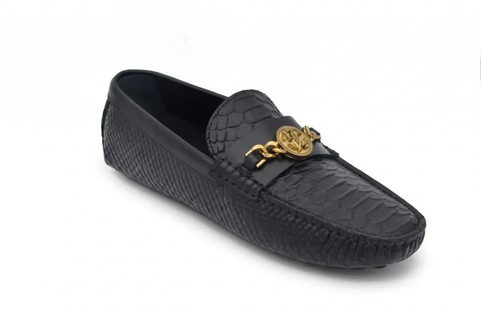 Roberto Cavalli Siyah Erkek Deri Loafer