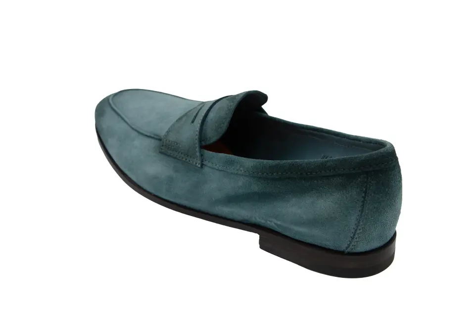 Erkek Petrol Yeşili Süet Loafer