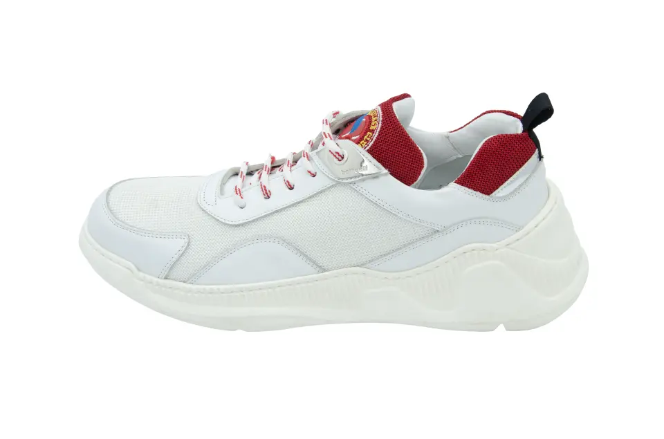 Erkek Beyaz Kırmızı Sneaker