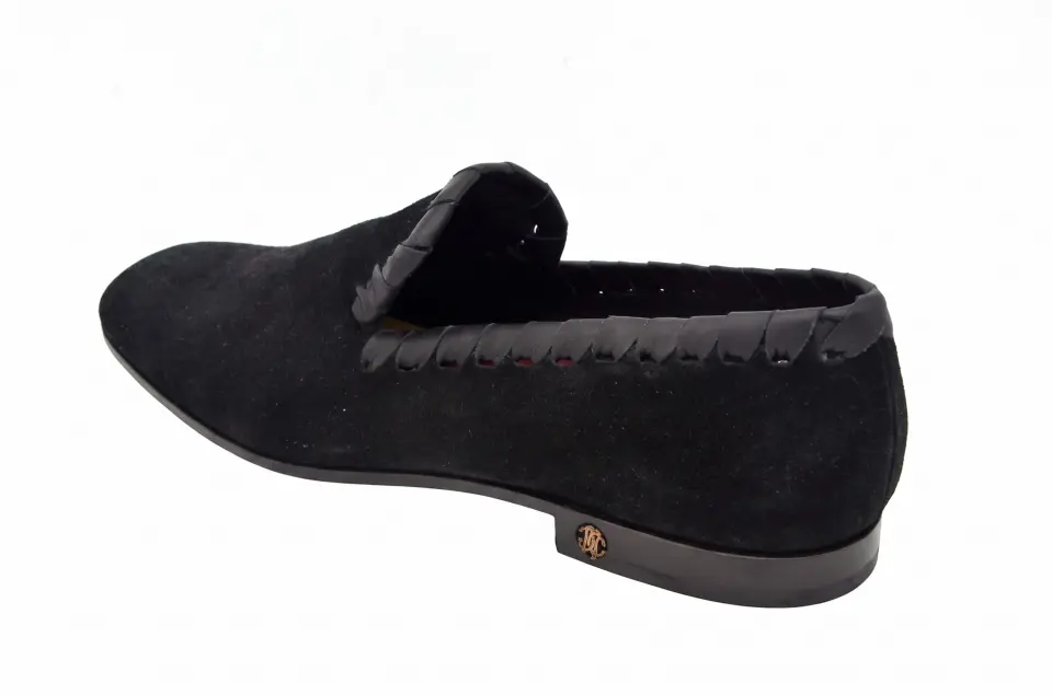 Roberto Cavalli Siyah Erkek Süet Loafer