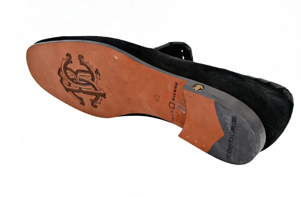 Roberto Cavalli Siyah Erkek Süet Loafer
