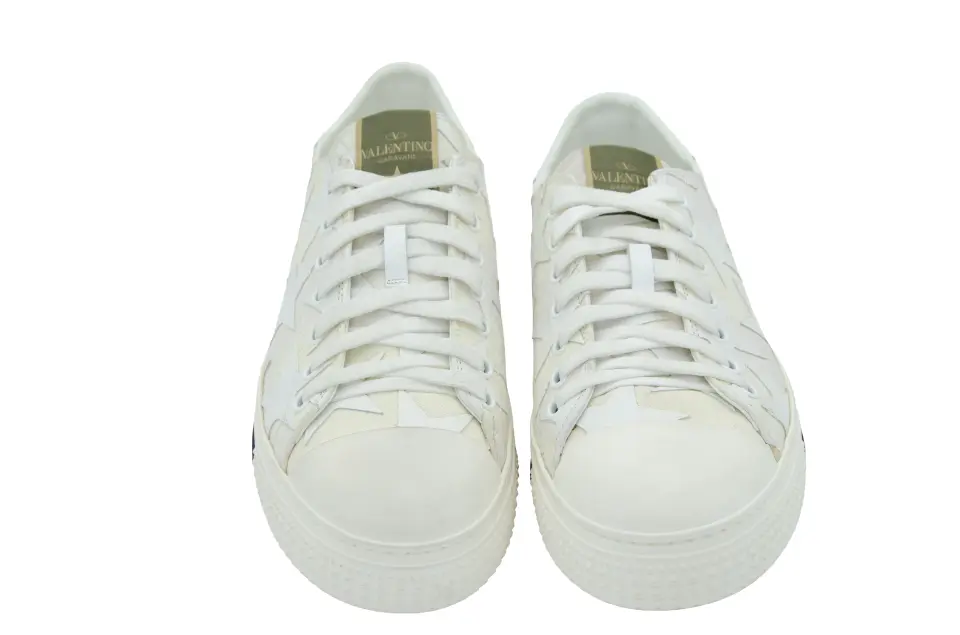 Erkek Krem Yıldız Desenli Sneaker