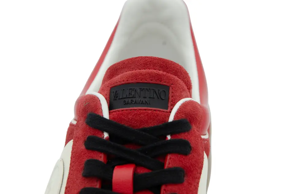 Erkek Kırmızı Süet Zımba Detaylı Sneaker