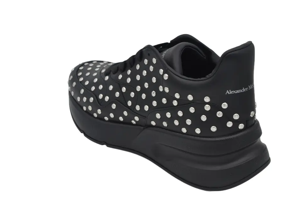 Erkek Siyah Zımba Detaylı Sneaker