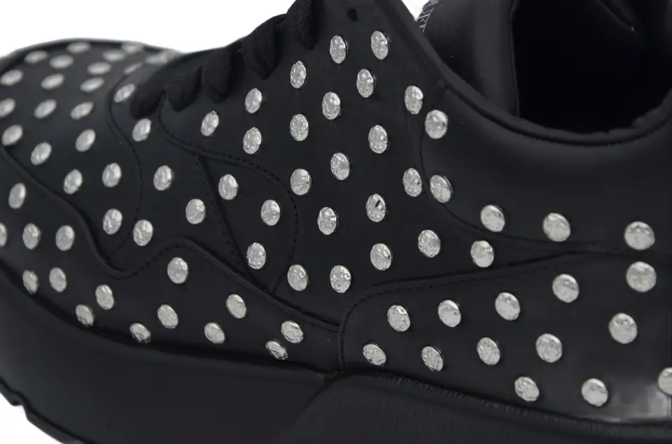 Erkek Siyah Zımba Detaylı Sneaker