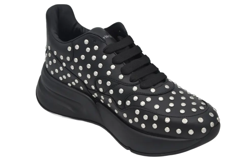 Erkek Siyah Zımba Detaylı Sneaker