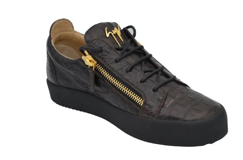 Giuseppe Zanotti Kahverengi Erkek Deri Sneaker