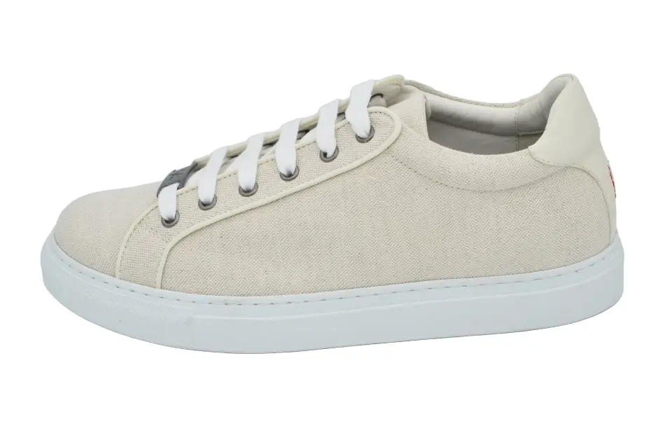Isaia Bej Erkek Keten Sneaker