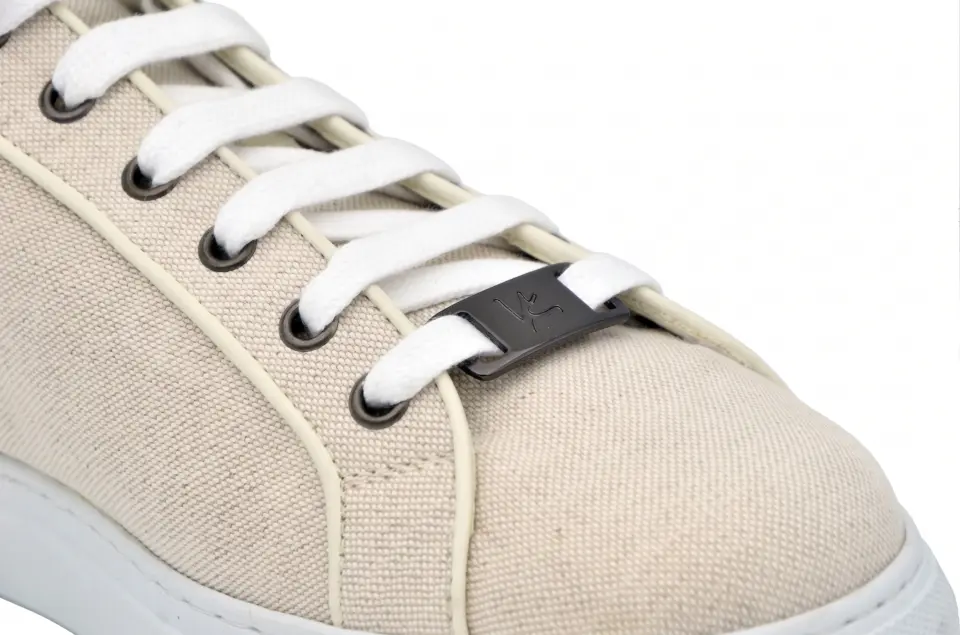 Isaia Bej Erkek Keten Sneaker