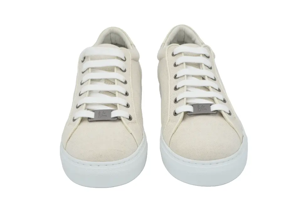 Isaia Bej Erkek Keten Sneaker