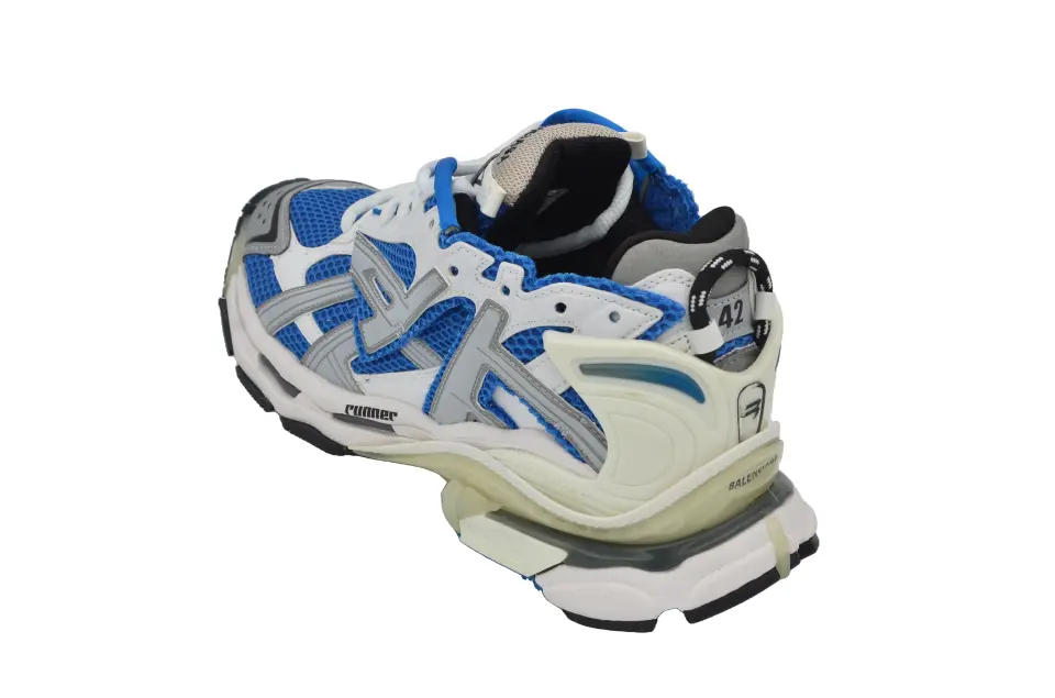 Erkek Beyaz Mavi Gri Sneaker