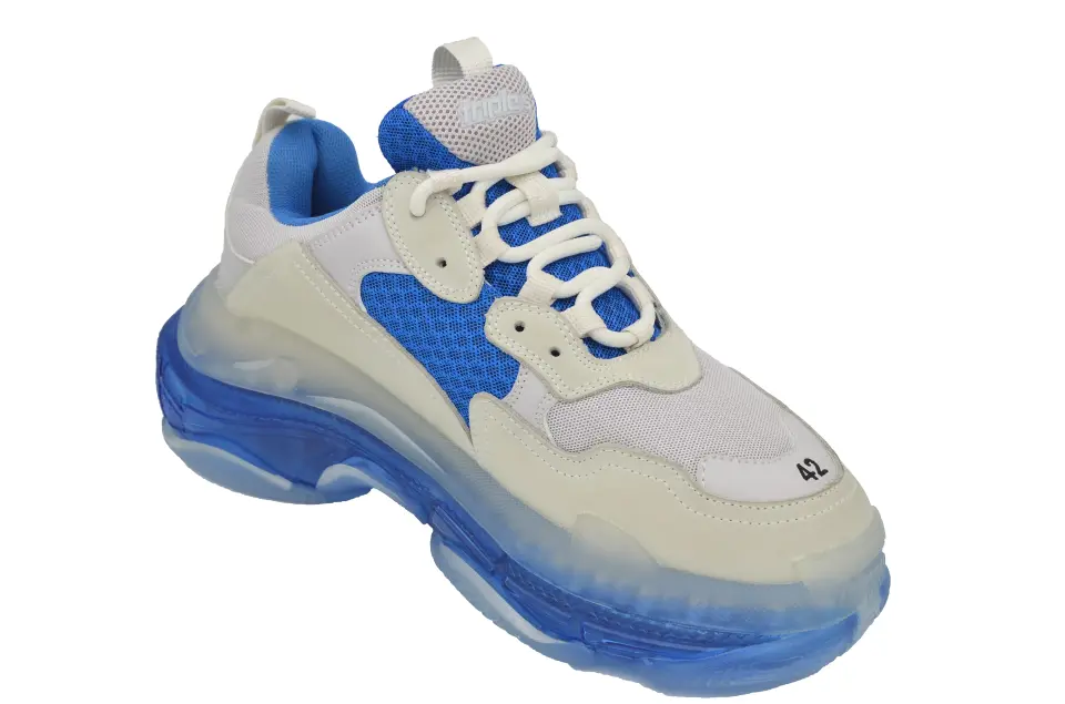 Erkek Beyaz Mavi Sneaker