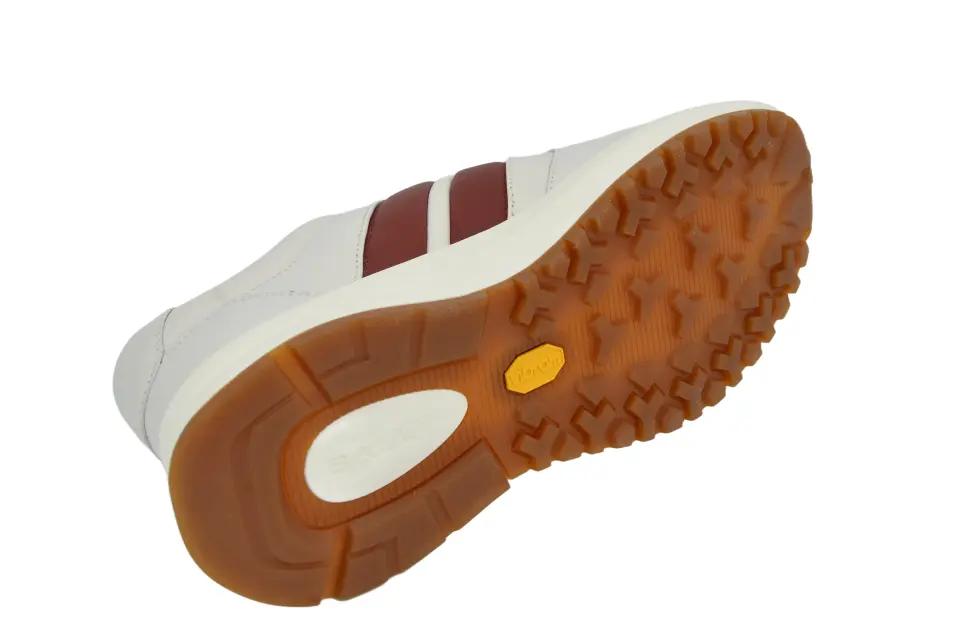 Erkek Beyaz Bordo Şeritli Sneaker