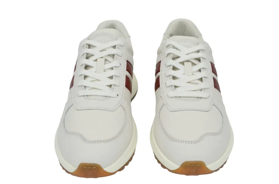 Erkek Beyaz Bordo Şeritli Sneaker