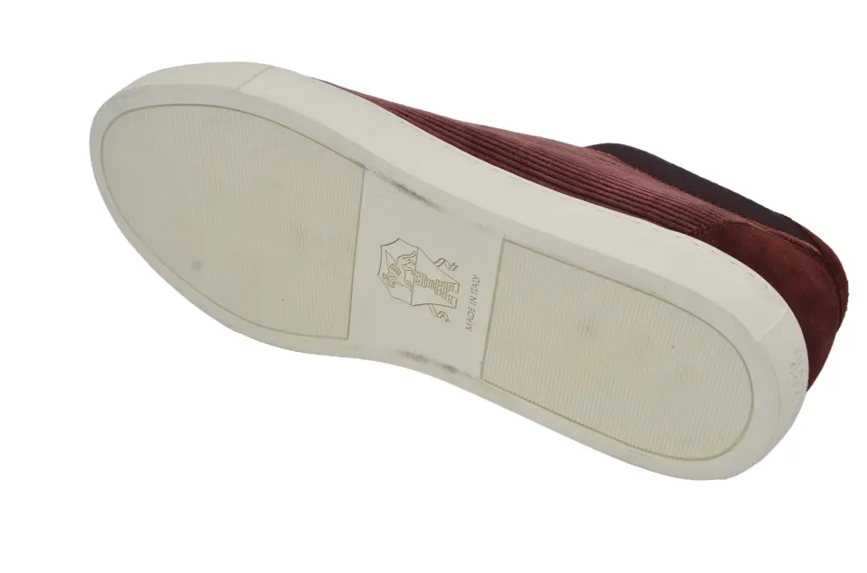 Erkek Bordo Süet Kadife Detaylı Sneaker