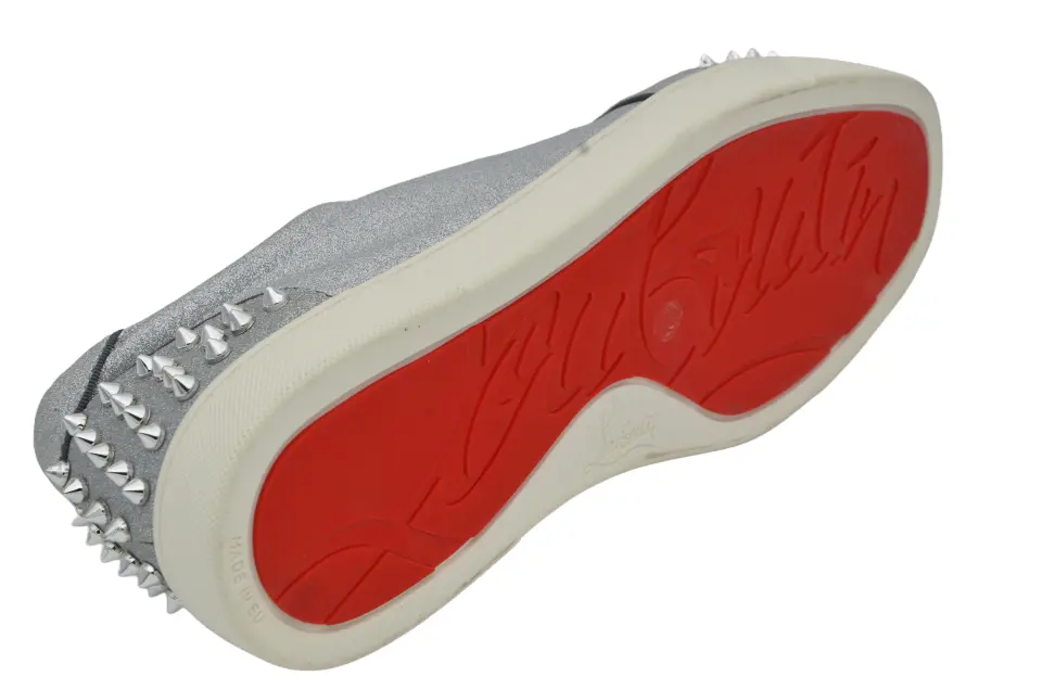 Erkek Gri Simli Zımba Detaylı Sneaker