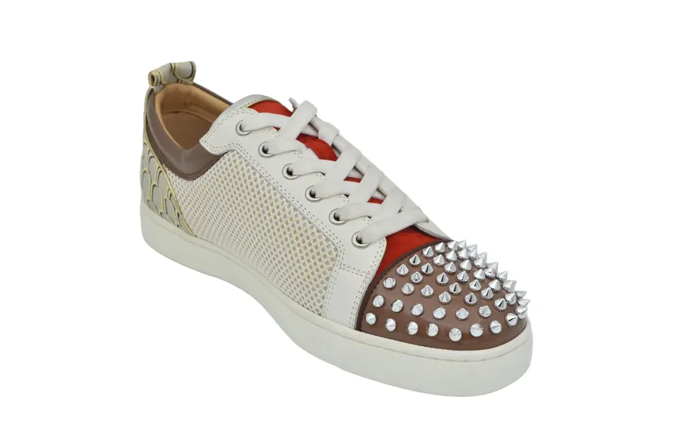 Erkek Beyaz Kırmızı Kahve Sneaker