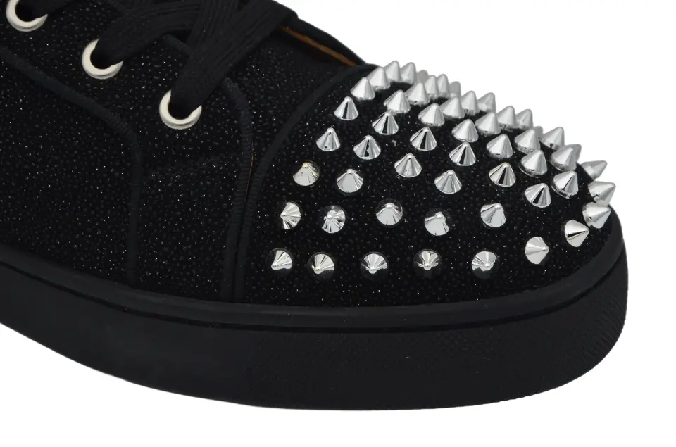 Erkek Siyah Boğazlı Simli Sneaker