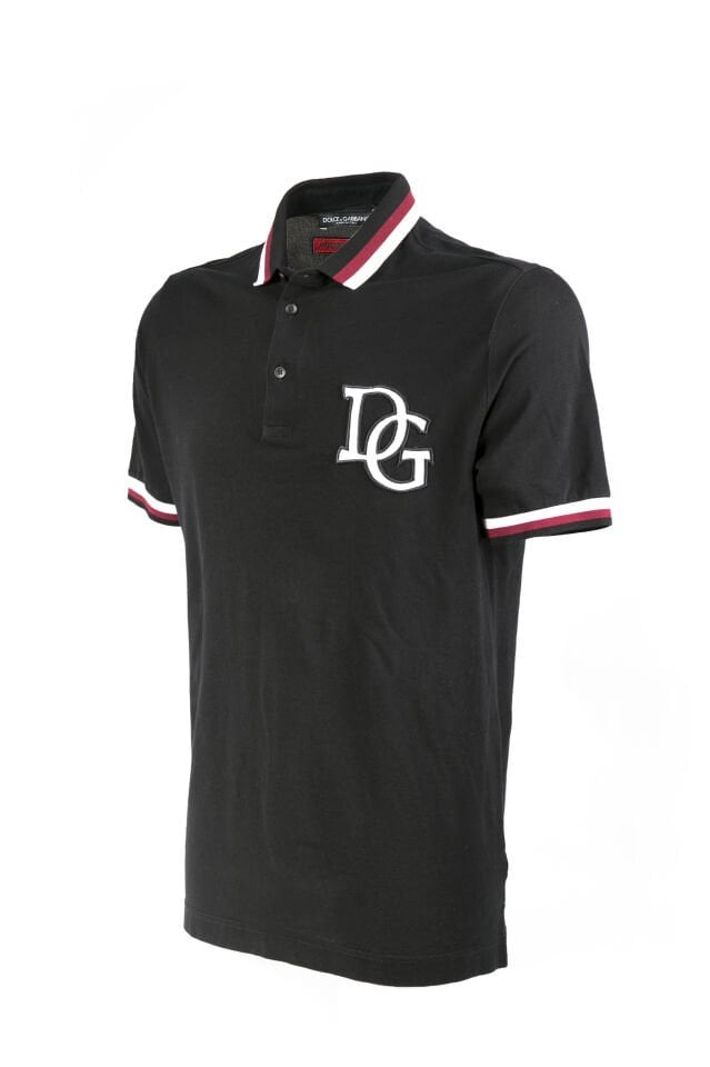 Erkek Siyah Kontrast Detaylı Polo Yaka T-Shirt