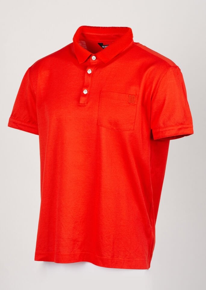 Erkek Turuncu Çıtçıt Detaylı Polo Yaka T-Shirt