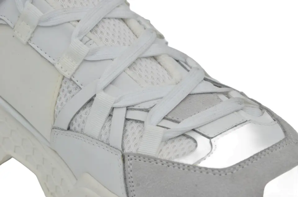 Erkek Beyaz File Dokulu Sneaker